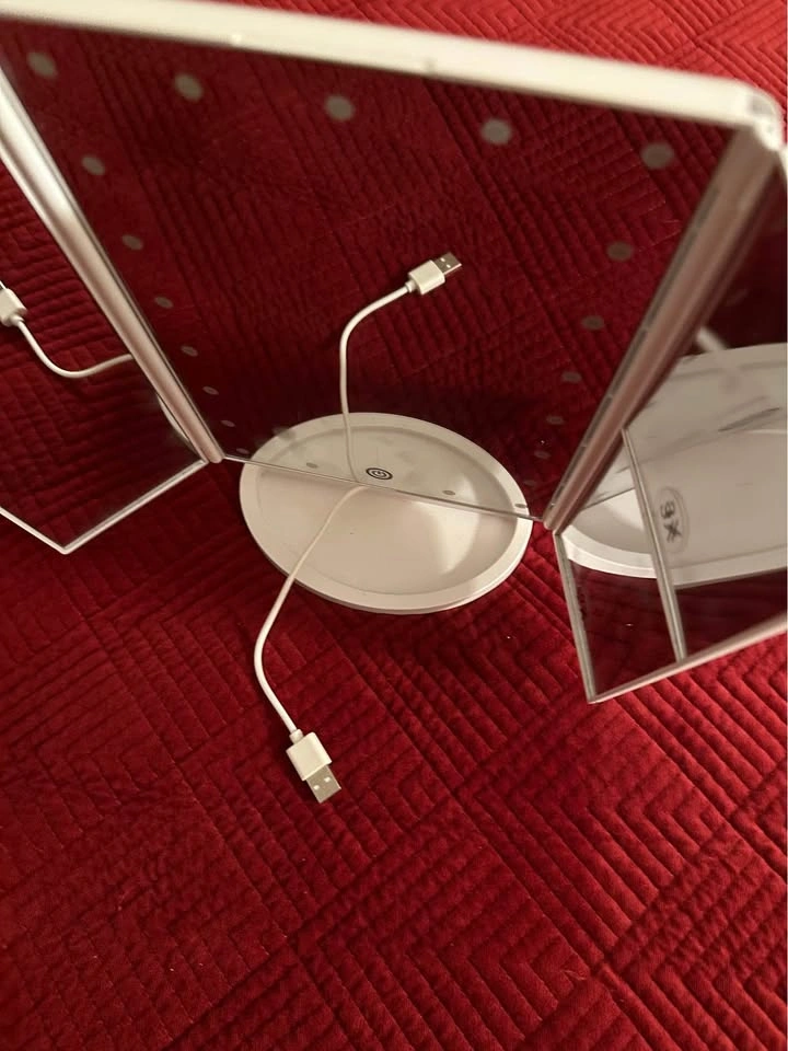 LED Makeup Mirror - Foldable Cosmetic Table Mirror - photo 3