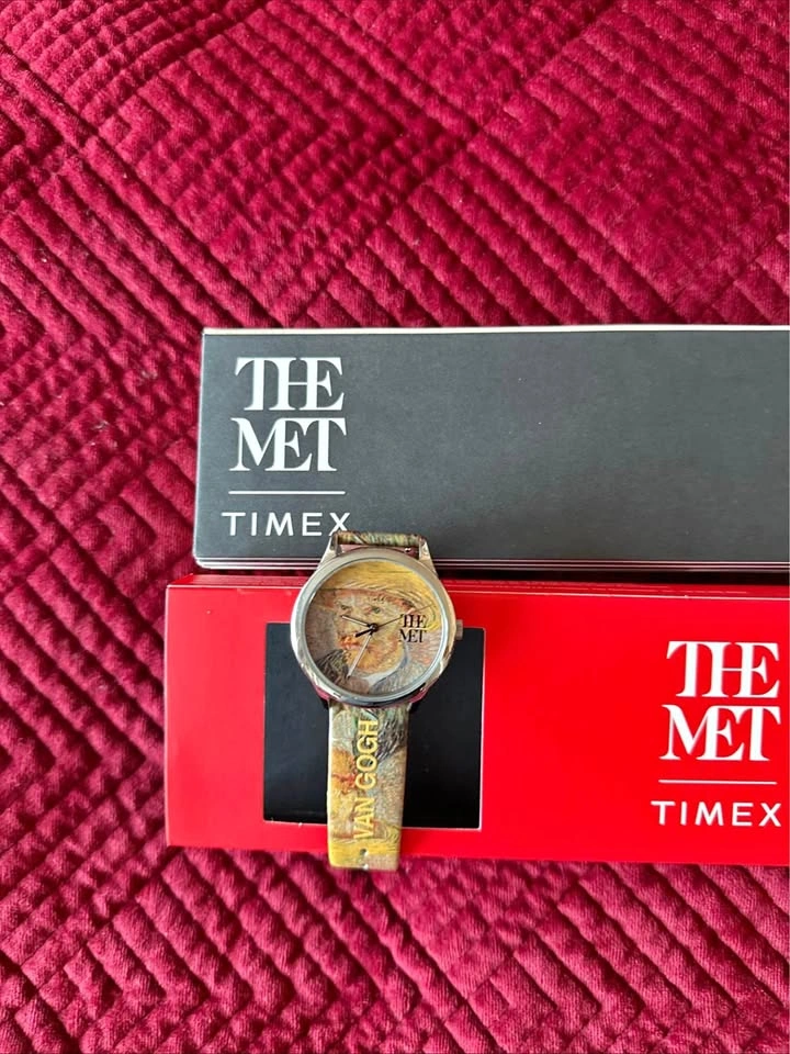 Timex x The Metropolitan Van Gogh Watch Unisex 40mm Silver Tone