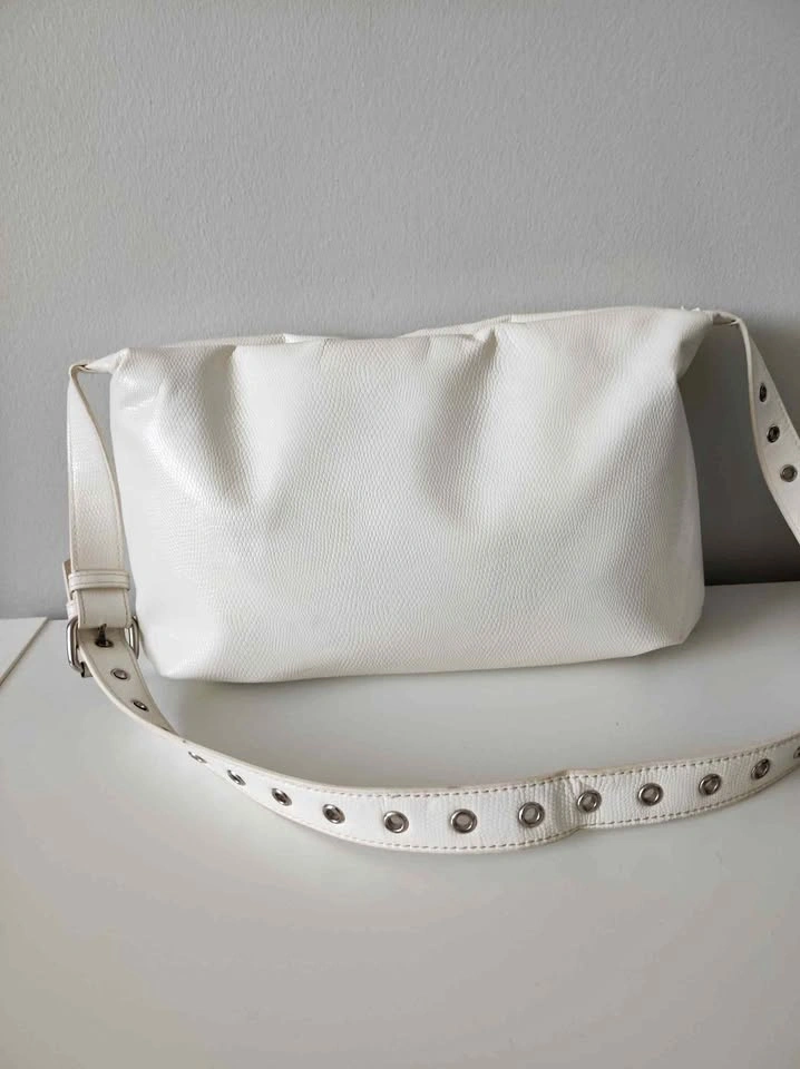 Urban Outfitters White Shoulder Bag w Grommet Strap