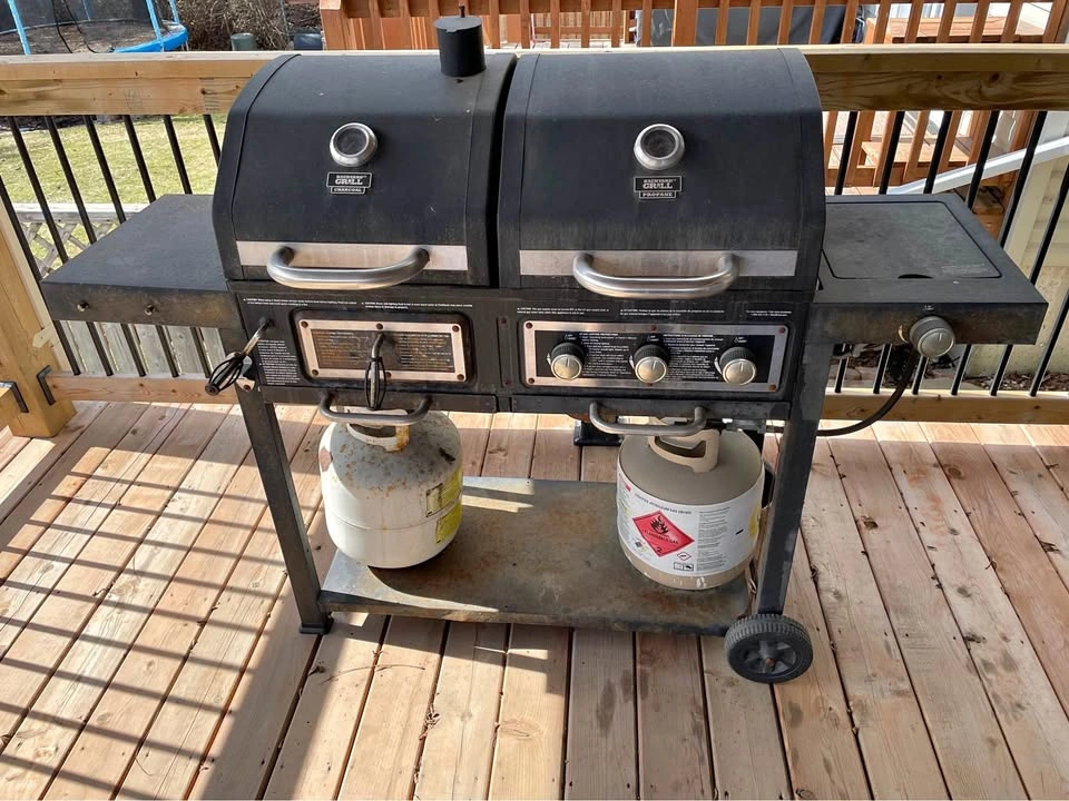 Propane and Charcoal Barbeque