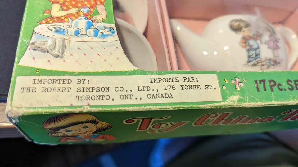 17pc Vintage Toy China Tea Set - photo 3