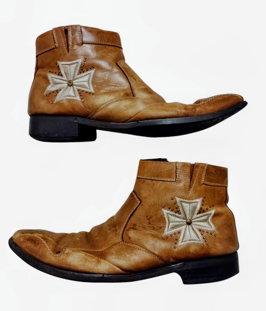 Giorgio Brutini Men's Size 11 Brown Leather Zipper Boots