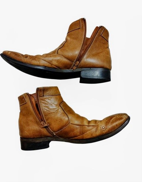 Giorgio Brutini Men's Size 11 Brown Leather Zipper Boots - photo 2
