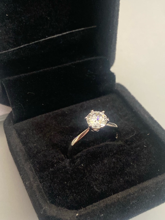 1 ct Moissanite Ring, Size 7