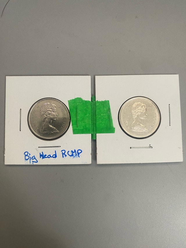 1973 RCMP Quarter Error “Big Head”