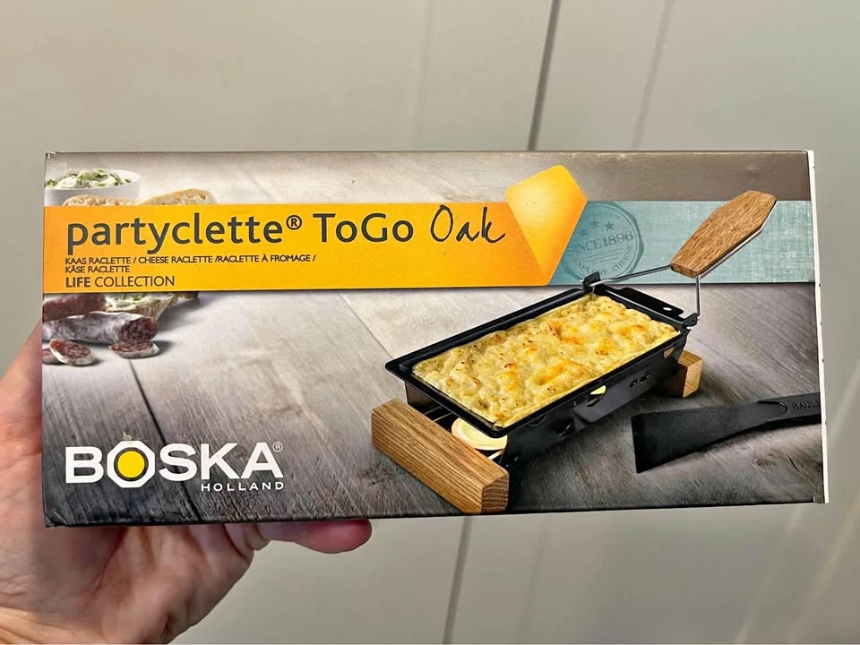 Boska Partyclette to go Oak/ Oslo version - cheese fondue raclet