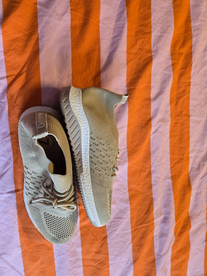 Beige Cloth Running Shoes - photo 2