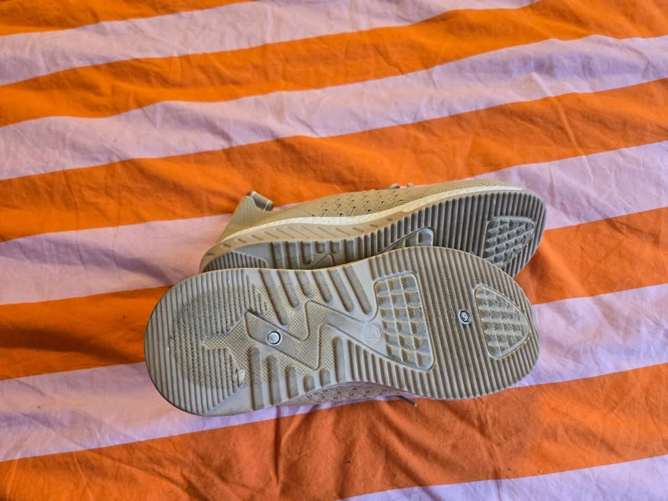 Beige Cloth Running Shoes - photo 4