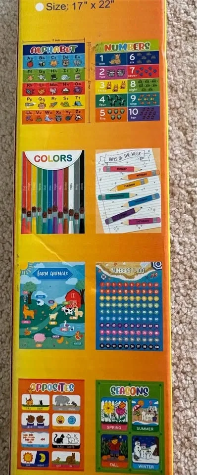 Educational Posters for Toddlers Kids Kindergarten Classrooms - photo 2