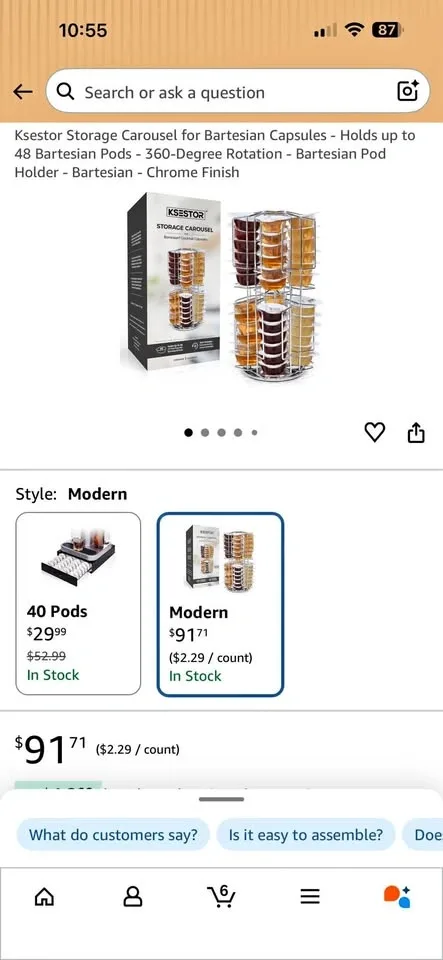 Ksestor Storage Carousel for Bartesian Capsules