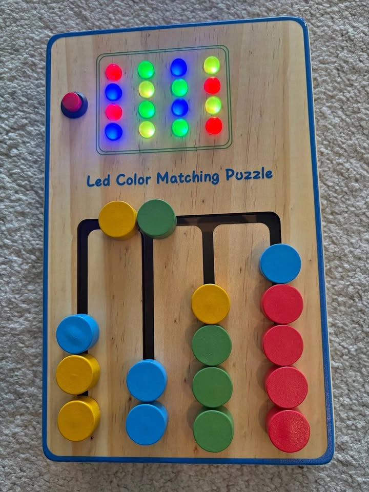 Educational LED Color Matching Puzzle (200 Lamp Bead Permutation