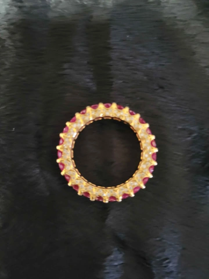 Lady's Custom 14kt Ruby Ring with 23 Rubies - photo 2
