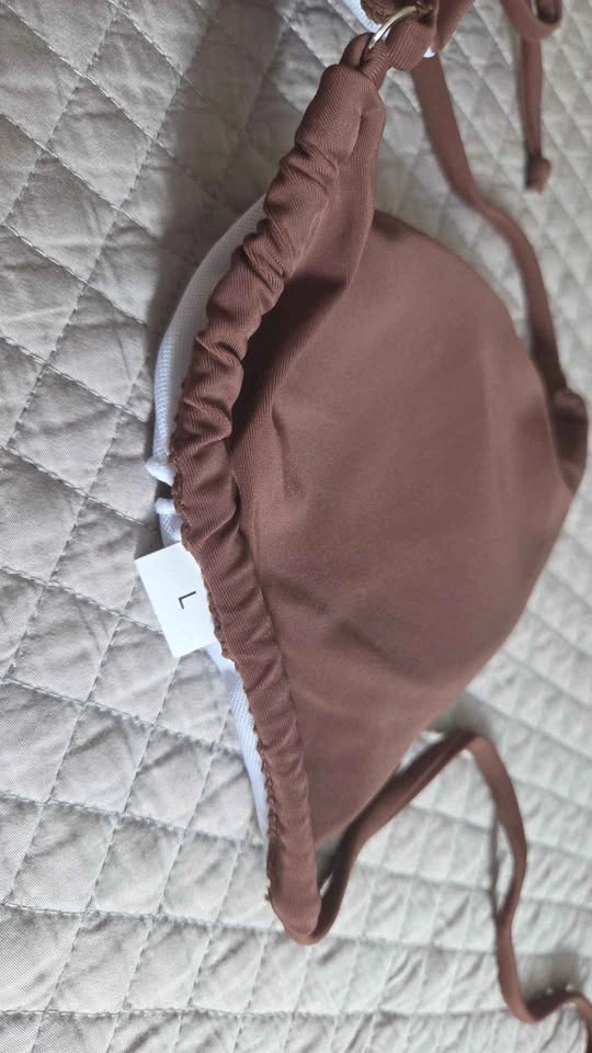 Brown Triangle Bikini Top Size L - photo 3