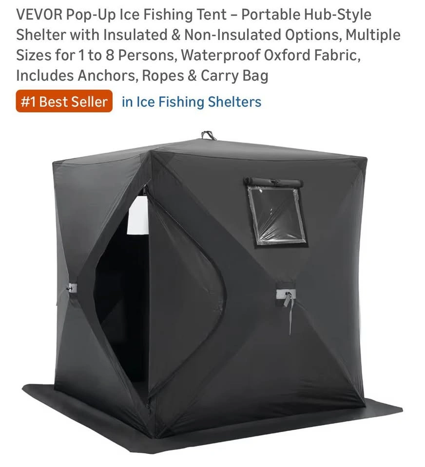 Vevor pop up ice fishing tent BNIB - photo 2