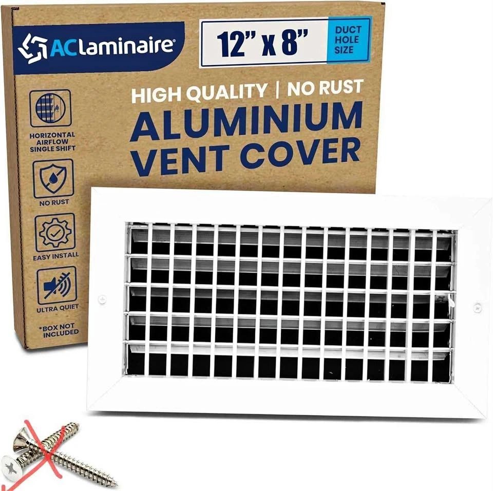 12" x 8" Aluminum Vent Cover - New