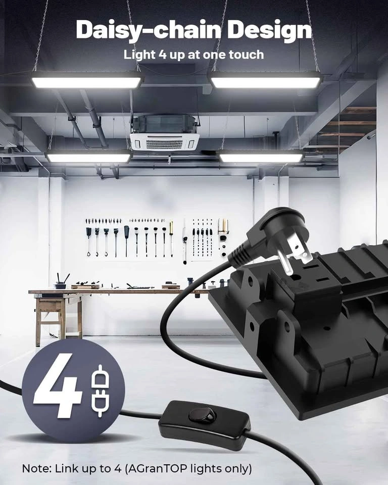 4 Pack Linkable LED Shop Lights (100W, 15000LM) AGranTOP - photo 5