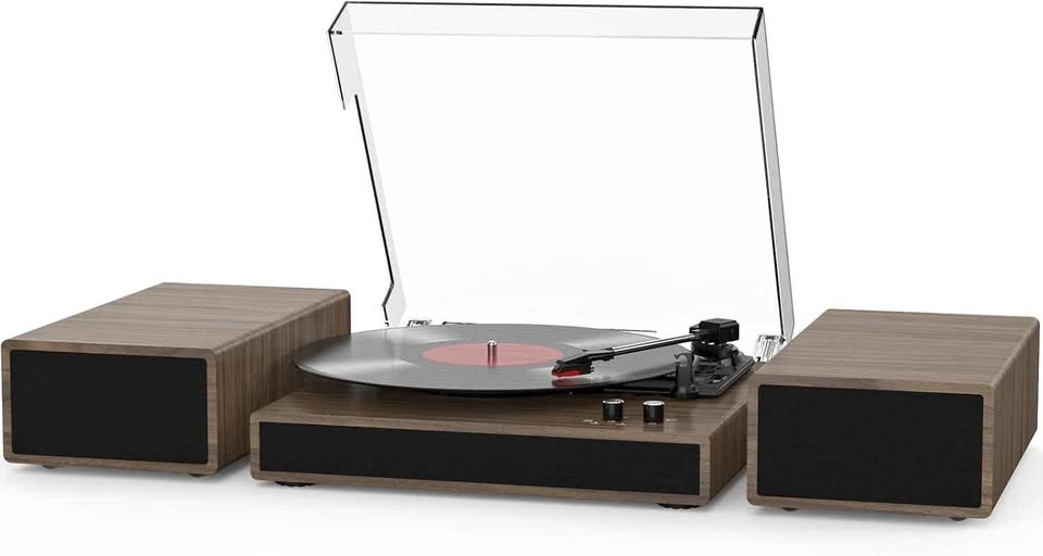 RetroAudio Vintage Vinyl Record Player & Speakers