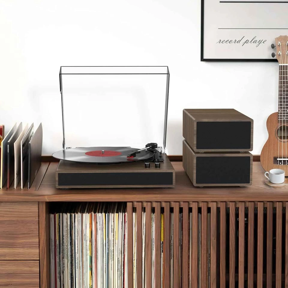 RetroAudio Vintage Vinyl Record Player & Speakers - photo 3