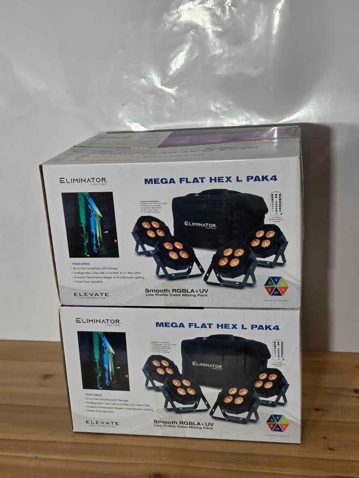 LED PAR Stage Light Kit 4 Pack DMX Control, New - photo 2