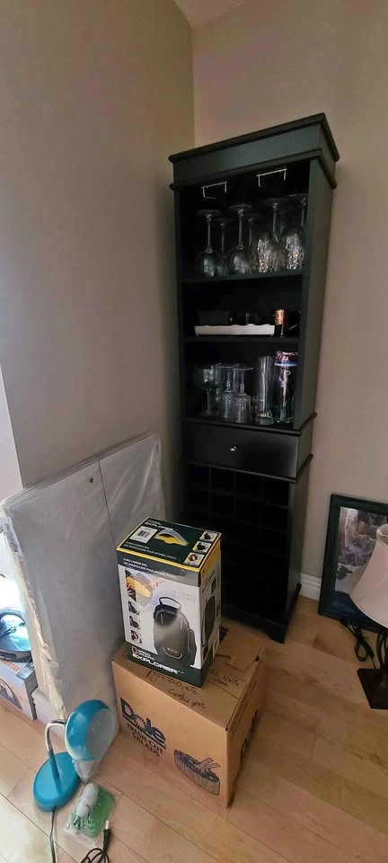 Dark Brown Wine Cabinet