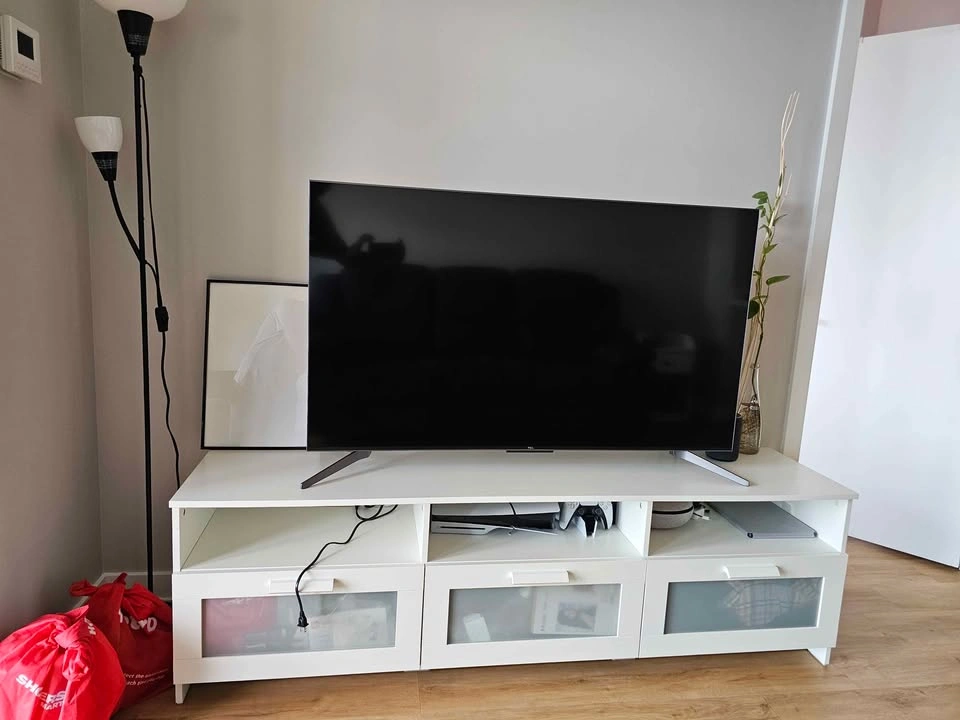 BRIMNES TV bench, white - photo 2