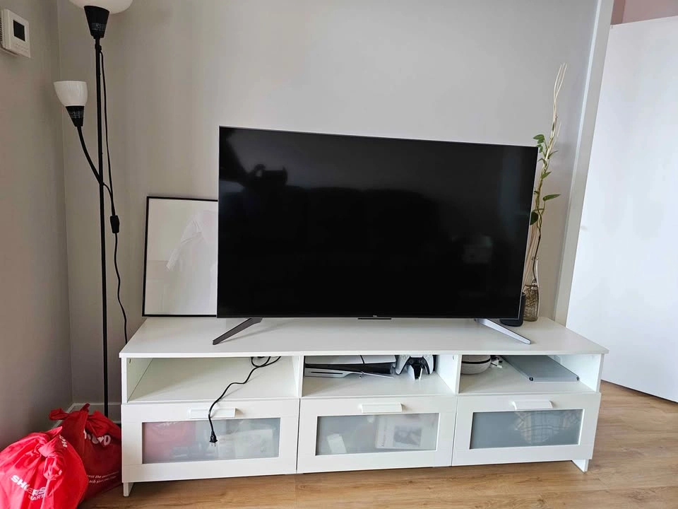 BRIMNES TV bench, white - photo 3