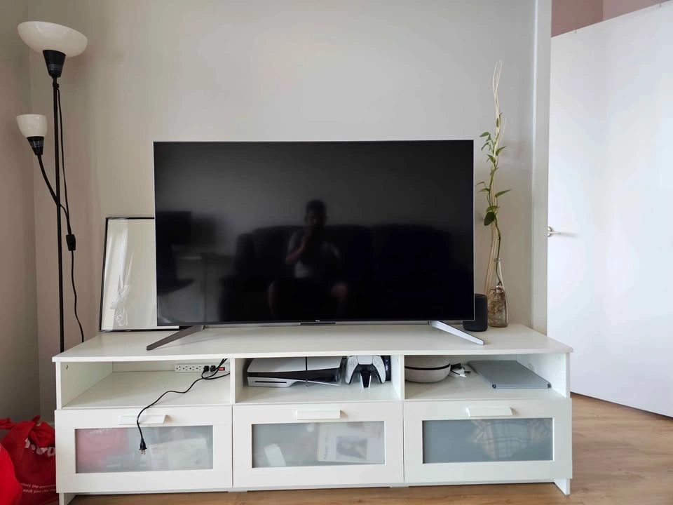 BRIMNES TV bench, white - photo 4