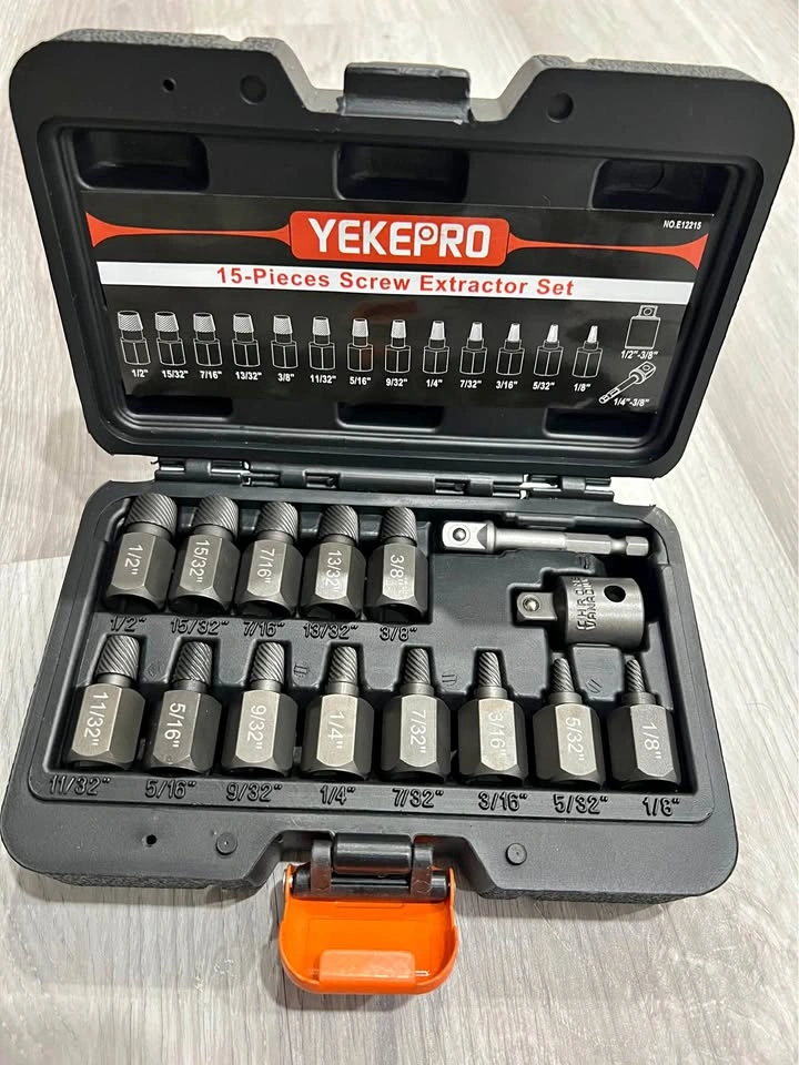 YEKEPRO 15-Pieces Screw Extractor Set