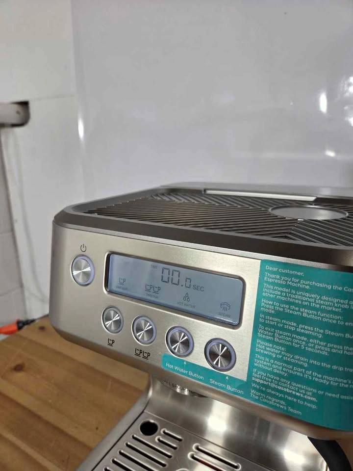 Espresso Machine with Milk Frother LCD Display, New - photo 4