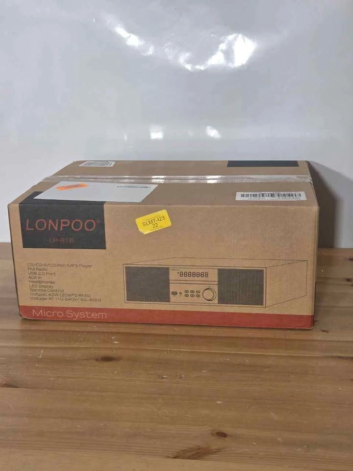 Bluetooth Stereo System with CD Player FM Radio, New - photo 2