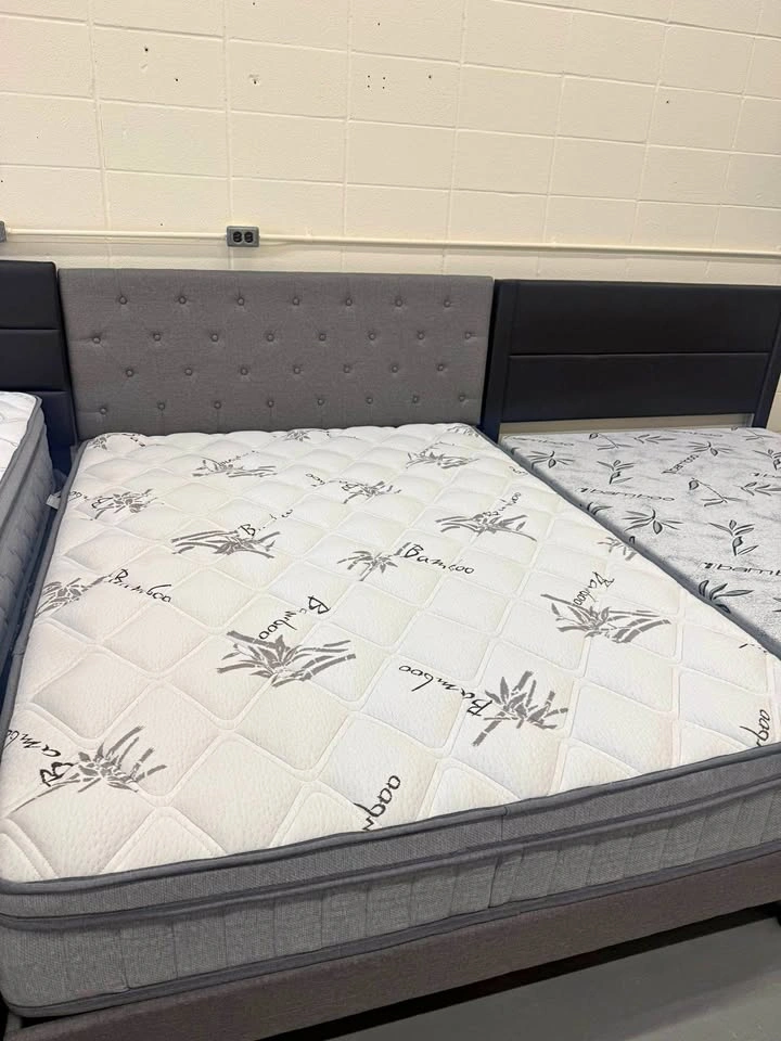 Queen Bed Frame + Free Mattress Topper