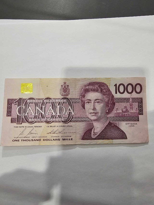Canadian $1000 Bill 1988