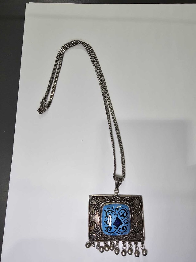 SILVER Necklace and Pendant total weight 54 grams
