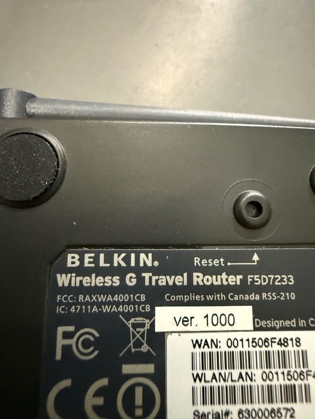 Belkin Wireless G Travel Router - photo 3