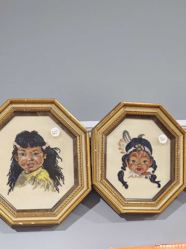 Framed Needlepoint Art $50 each - photo 2