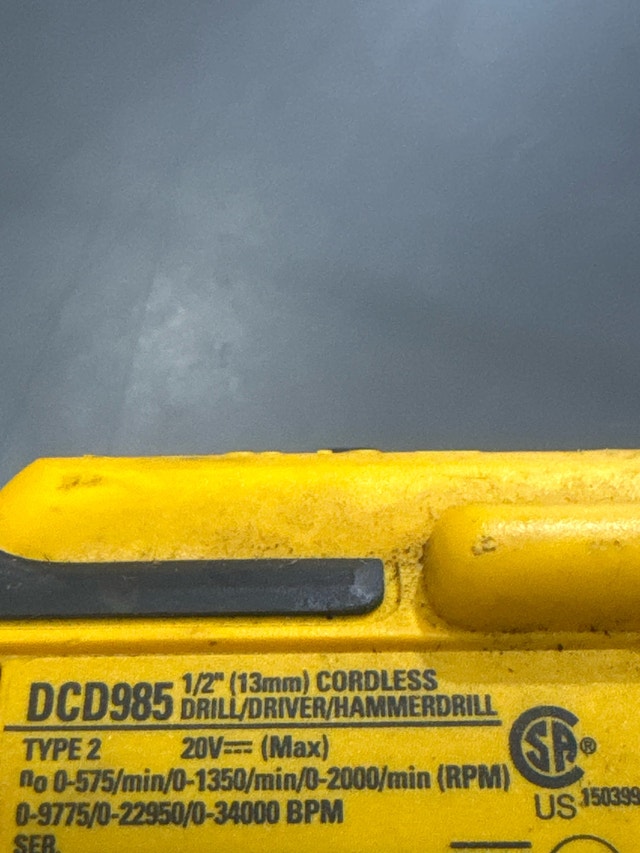 DeWalt DCD985 Cordless Hammer Drill Tool Only - photo 2