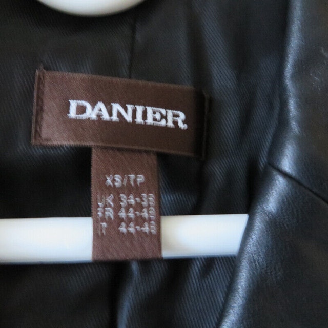 DANIER MENS LEATHER BLACK JACKET EXTRA SMALL - photo 2
