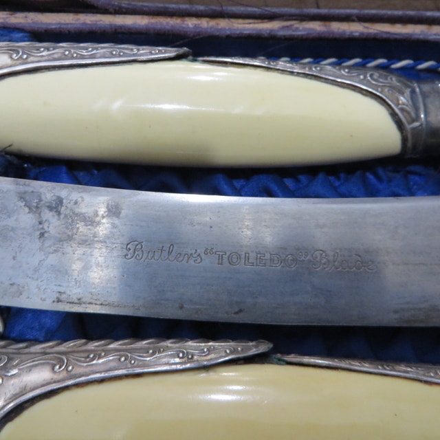 Antique George Butler & co Carving Set Sheffield - photo 2