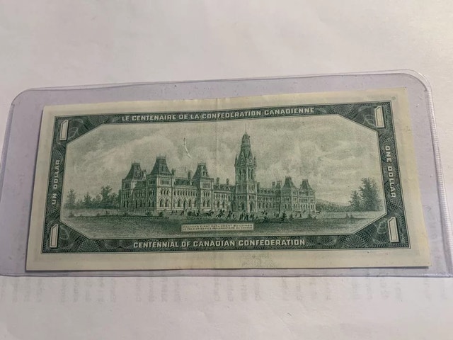 1967 One Dollar Canadian Banknote - photo 2