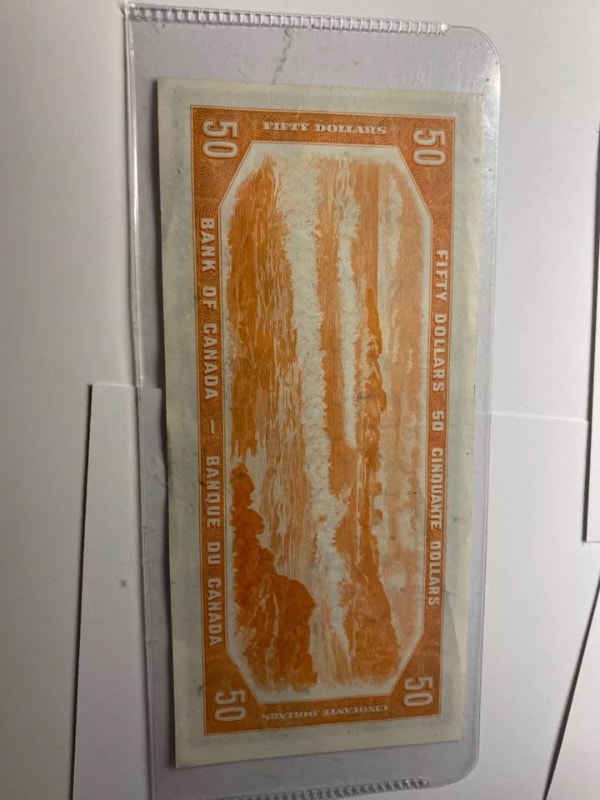 1954 Canadian 50 Dollar Bill - photo 2