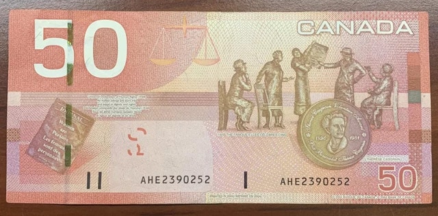 2004 Canadian Fifty 50$ Dollar Banknote Bank Of Canada - photo 2