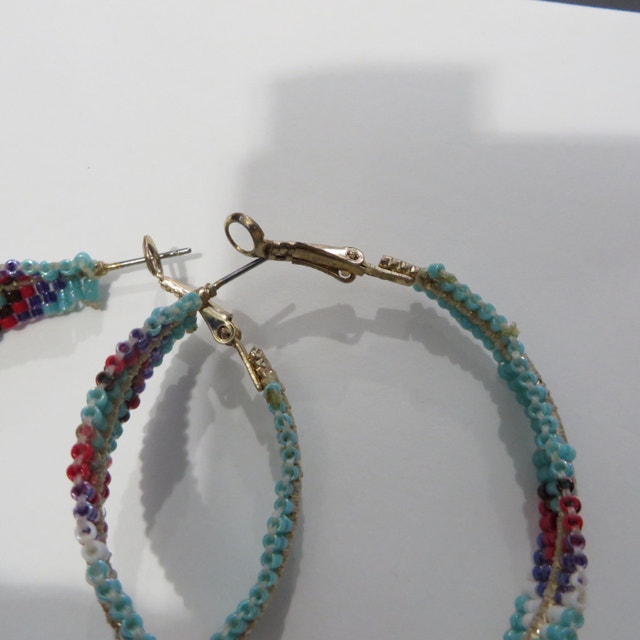 NATIVE BEADED EARRINGS AND HAIR CLIP - photo 3