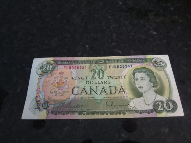 1969 Canadian $20 bill - $45 each