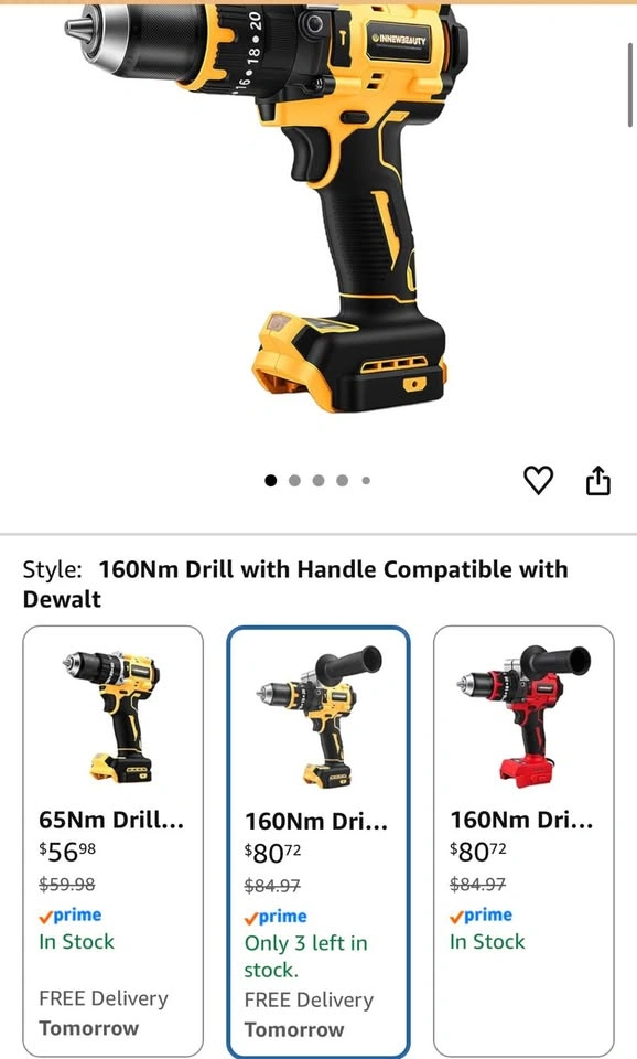 Cordless Brushless Drill with Handle - photo 2
