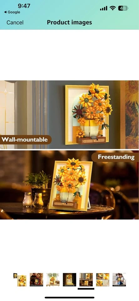 Flowers Sunflower Building Sets for Adults with Lights - photo 4