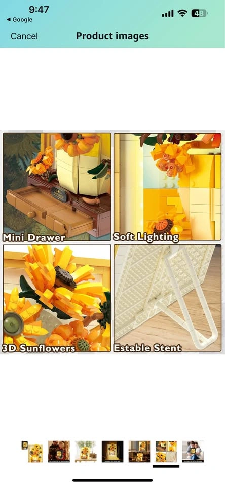 Flowers Sunflower Building Sets for Adults with Lights - photo 5