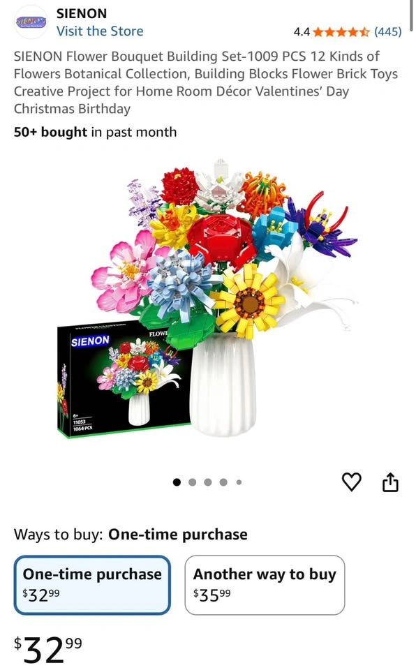 SIENON Flower Bouquet Building Set - 1009 PCS - photo 2