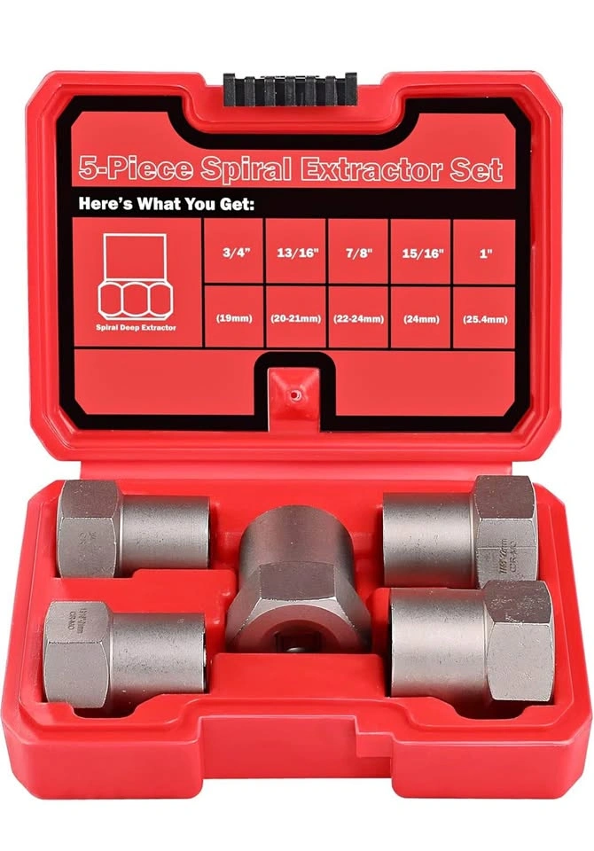 5 Pcs Bolt Extractor Set Heavy Duty