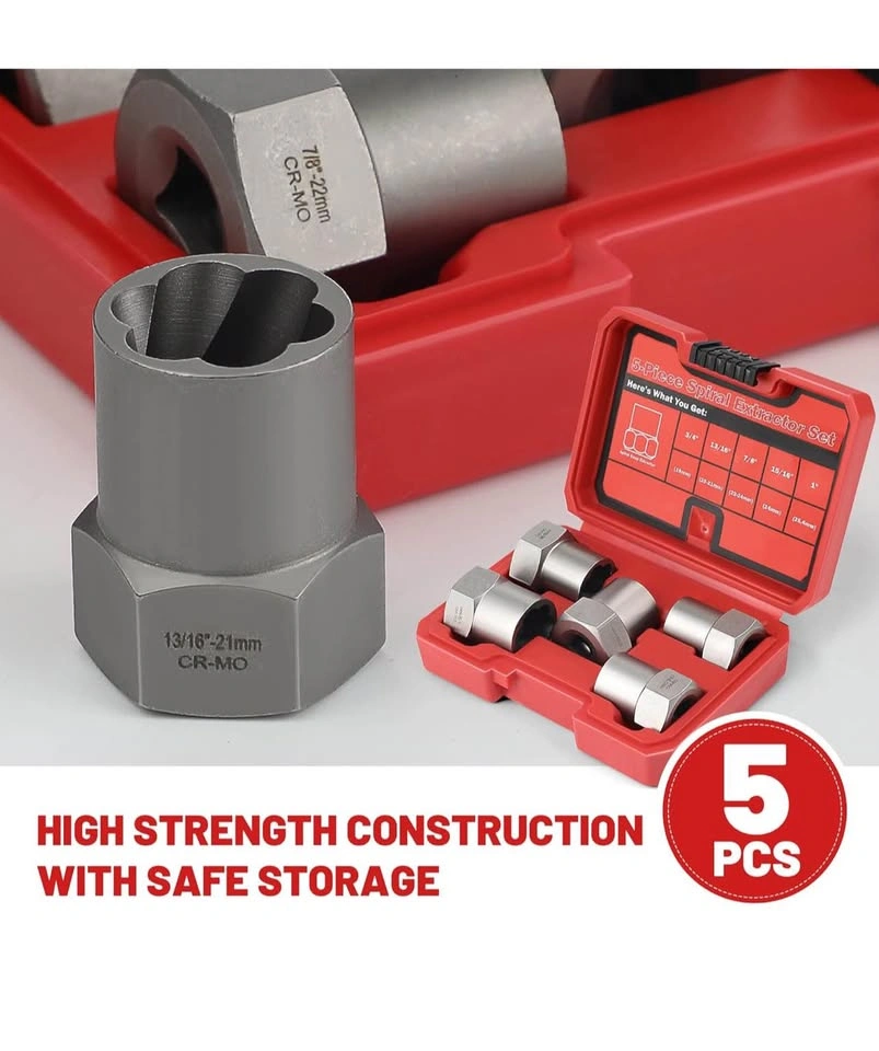 5 Pcs Bolt Extractor Set Heavy Duty - photo 5