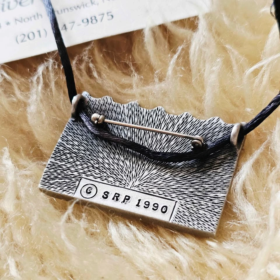 1990 Ceres Goddess Pewter Necklace Brooch - Star River Productio - photo 5